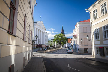 Fototapeta na wymiar Amazing city centre of academic city Tartu, Estonia