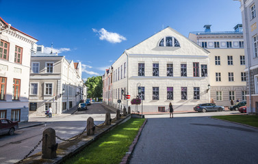 Naklejka premium Amazing city centre of academic city Tartu, Estonia