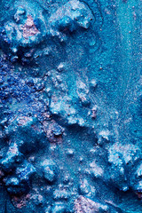 Nail polish texture with crushed eye shadow