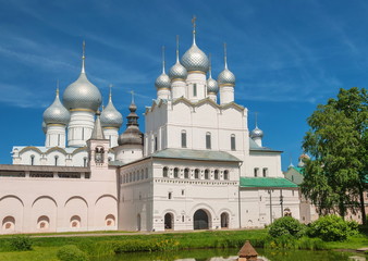 Towers, churches and cathedrals of the Kremlin in Rostov Veliky
