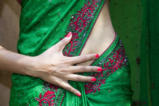 Closeup eines Saris