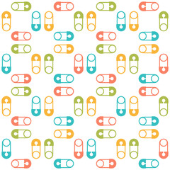 Seamless pattern with pins