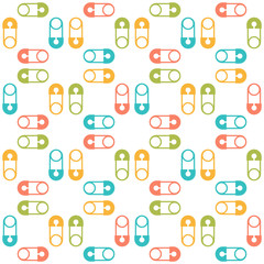 Seamless pattern with pins