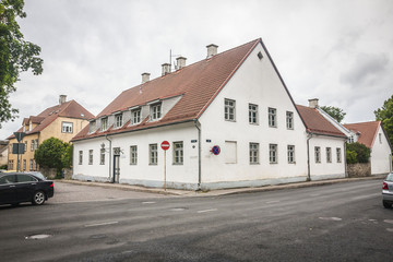 Fototapeta na wymiar Street in Kuressaare (Saaremaa island, Estonia, Europe)