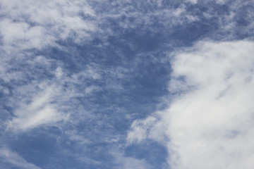 clouds in the blue sky