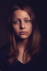 Sad teen girl