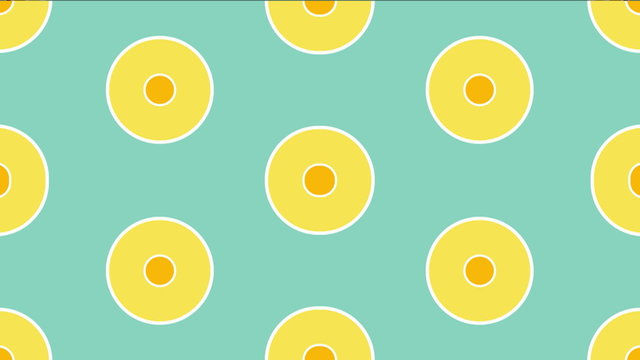 Circles retro Pattern animated.
