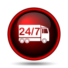 24 7 delivery truck icon