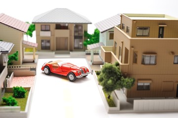 住宅地と駐車場
