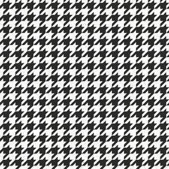 Houndstooth tile black and white pattern or vector background