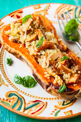 Stuffed butternut squash