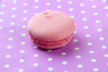 Gentle macaroon on table close-up