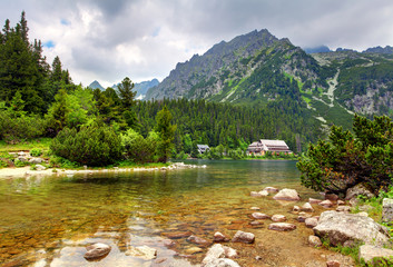 Fototapeta premium Popradske pleso - Slovakia mountain landscape at summer