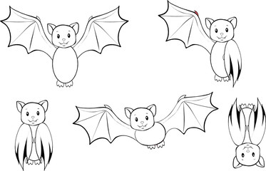 Fledermäuse Set Sammlung Kollektion