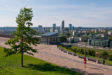 Skyline of Vilnius City from Gediminas Hill