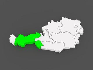 Fototapeta premium Map of Tyrol. Austria.