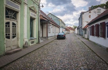 Fototapeta na wymiar Street in Kuressaare (Saaremaa island, Estonia, Europe)