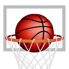 Fototapeta na wymiar Basketball ball, vector