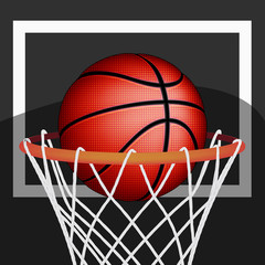 Fototapeta na wymiar Basketball ball, vector