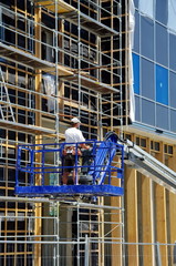Fototapeta premium chantier-isolation d'un immeuble