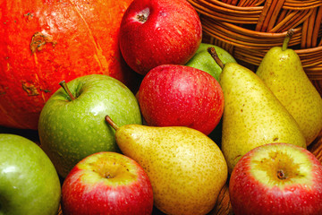 Apple, pear, pumpkin