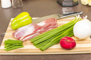 kitchen and food on the table