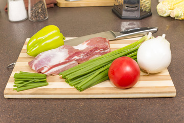 kitchen and food on the table
