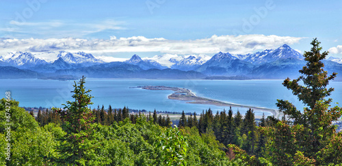 Cloud-Filled Kachemak Bay Below the Kenai Mountains, Homer, Alaska без смс