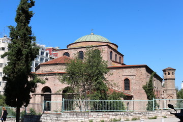 Fototapeta na wymiar Hagia Sophia Byzantine church in Thessaloniki