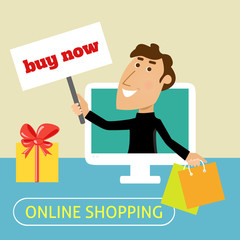 Online shopping concept