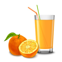 Orange juice glass