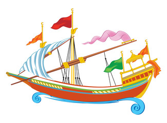 Osmanlı Kadırgası Gemi İll&uuml;strasyonu