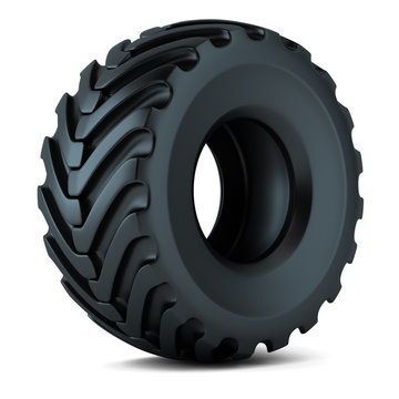 Tractor tire isolated 3D