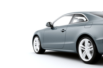CG render of generic luxury coupe car - obrazy, fototapety, plakaty