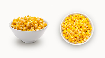 fresh  corn on a white background