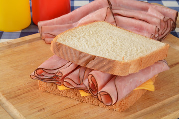 Ham and cheese sandwich