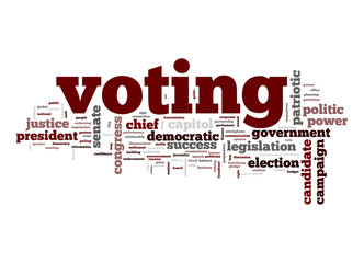 Voting word cloud