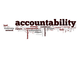 Obraz premium Accountability word cloud