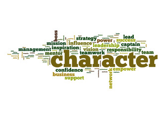 Character word cloud