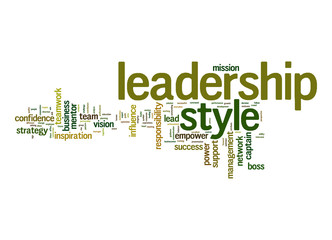 Leadership style word cloud