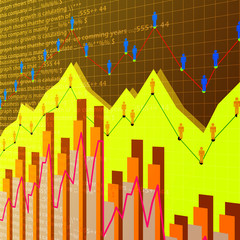 business graphs background