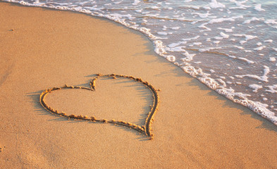 Heart on the beach
