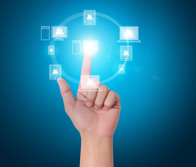 pressing modern social buttons