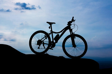 Fototapeta na wymiar Bicycle park on the mountain