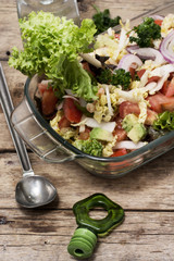 vegetarian summer salad of fresh vegetables
