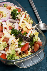 vegetarian summer salad of fresh vegetables