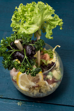 vegetarian summer salad of fresh vegetables