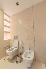 Toilet room in the modern interior