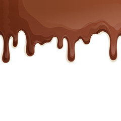 Milk chocolate drips background