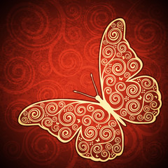 Abstract vintage floral vector illustration.